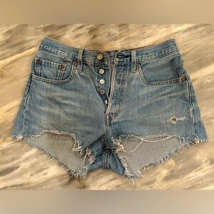 Distressed Levi Shorts